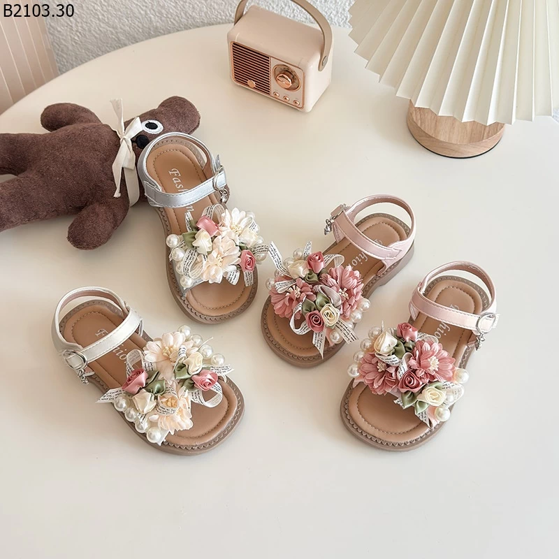 SANDAL HOA QUAI DÁN CHO BG giá sỉ sz 23-28 --- G.i.á 164k sz 29-34 --- G.i.á 174k
