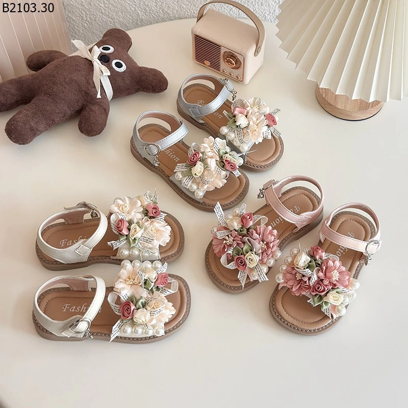 SANDAL HOA QUAI DÁN CHO BG giá sỉ sz 23-28 --- G.i.á 164k sz 29-34 --- G.i.á 174k