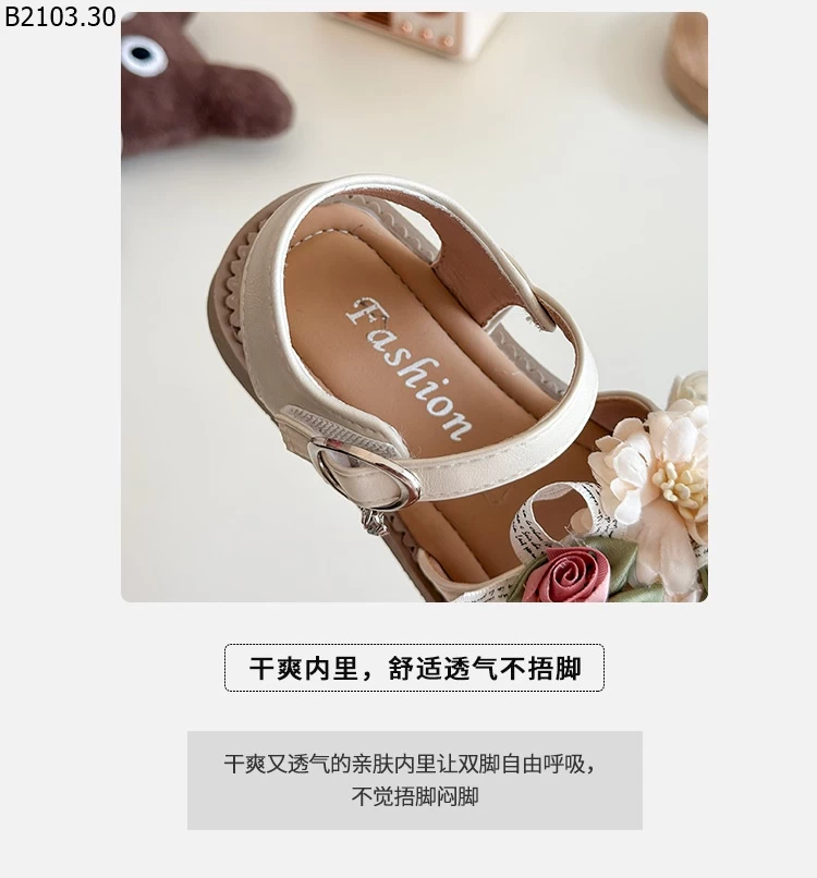 SANDAL HOA QUAI DÁN CHO BG giá sỉ sz 23-28 --- G.i.á 164k sz 29-34 --- G.i.á 174k
