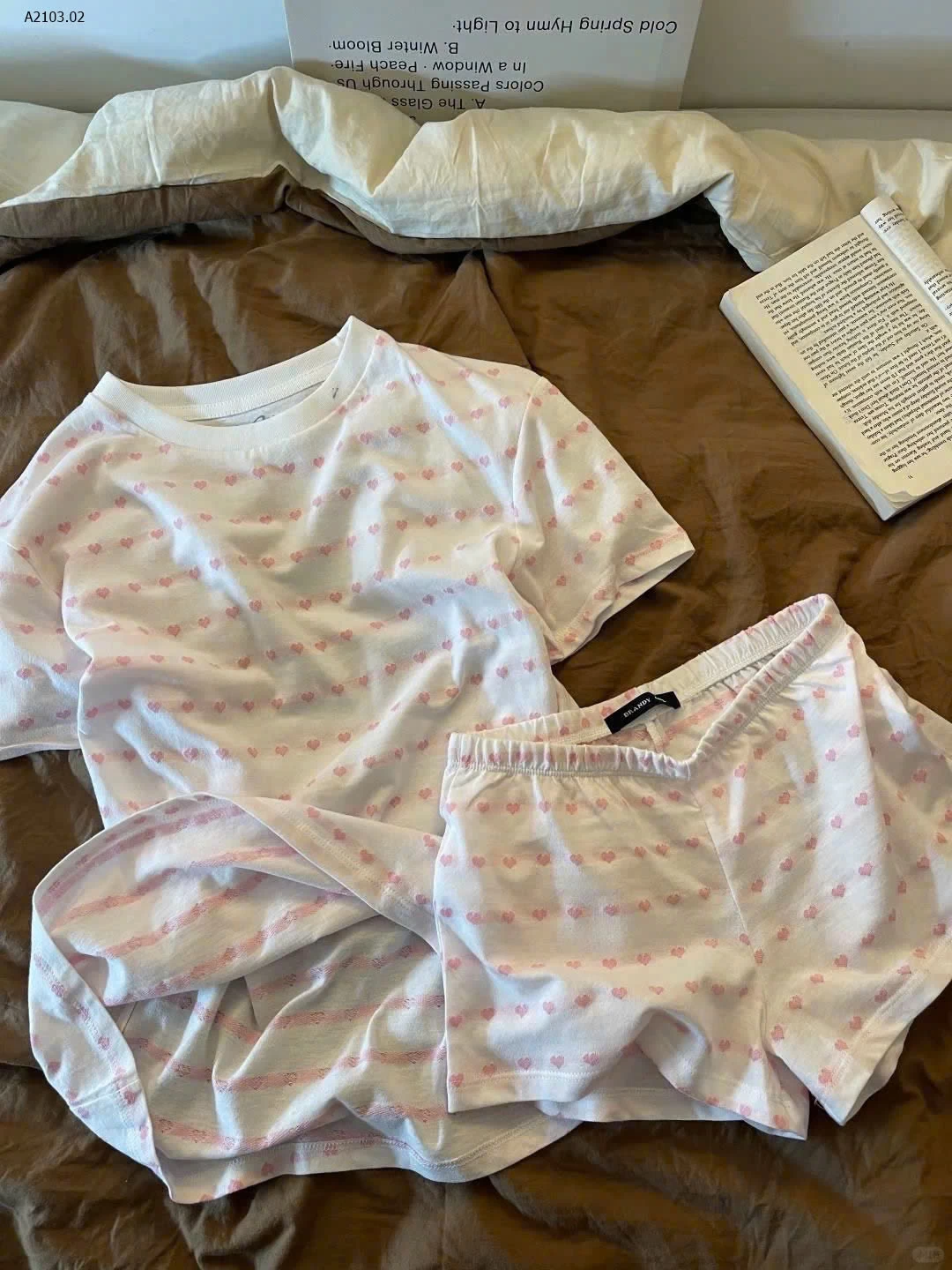 BỘ MẶC NHÀ HỌA TIẾT TRÁI TIM CHO NỮ - sỉ 90k