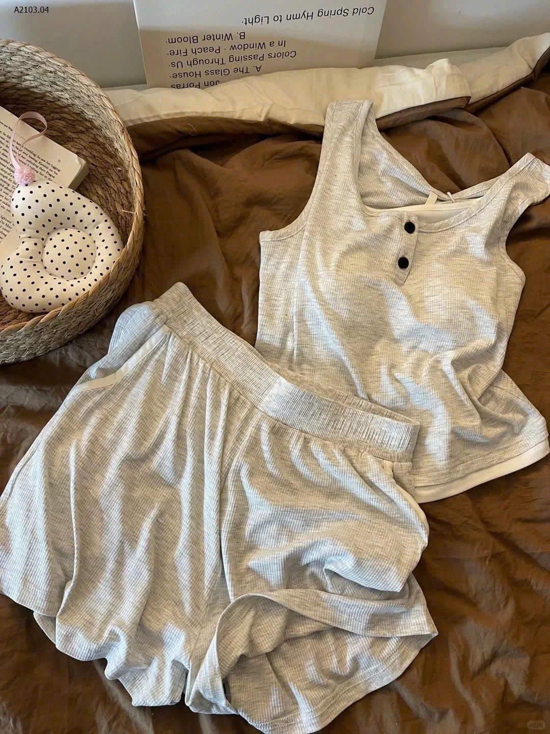 BỘ SÁT NÁCH MẶC NHÀ KÈM ĐỆM NGỰC CHO NỮ - sỉ 99k