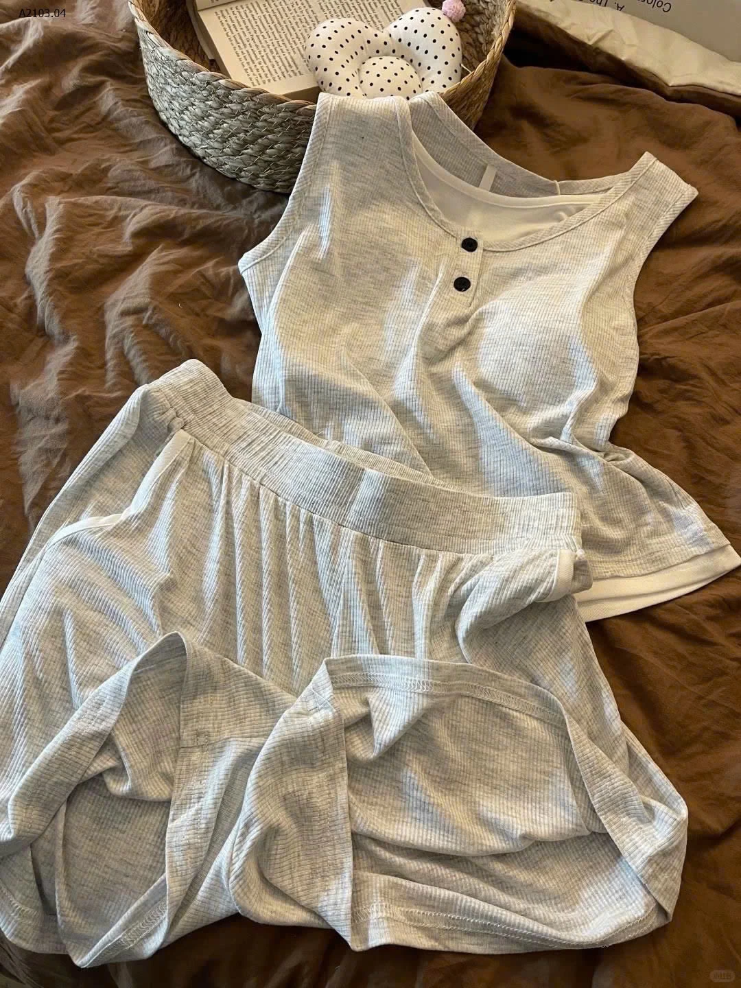 BỘ SÁT NÁCH MẶC NHÀ KÈM ĐỆM NGỰC CHO NỮ - sỉ 99k