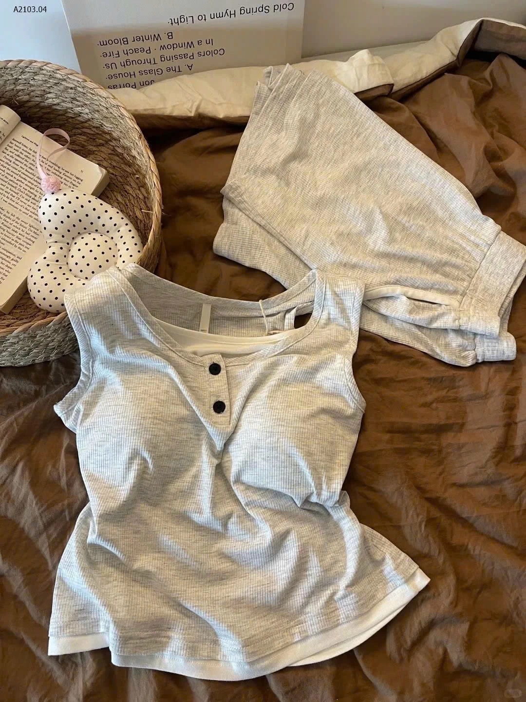 BỘ SÁT NÁCH MẶC NHÀ KÈM ĐỆM NGỰC CHO NỮ - sỉ 99k