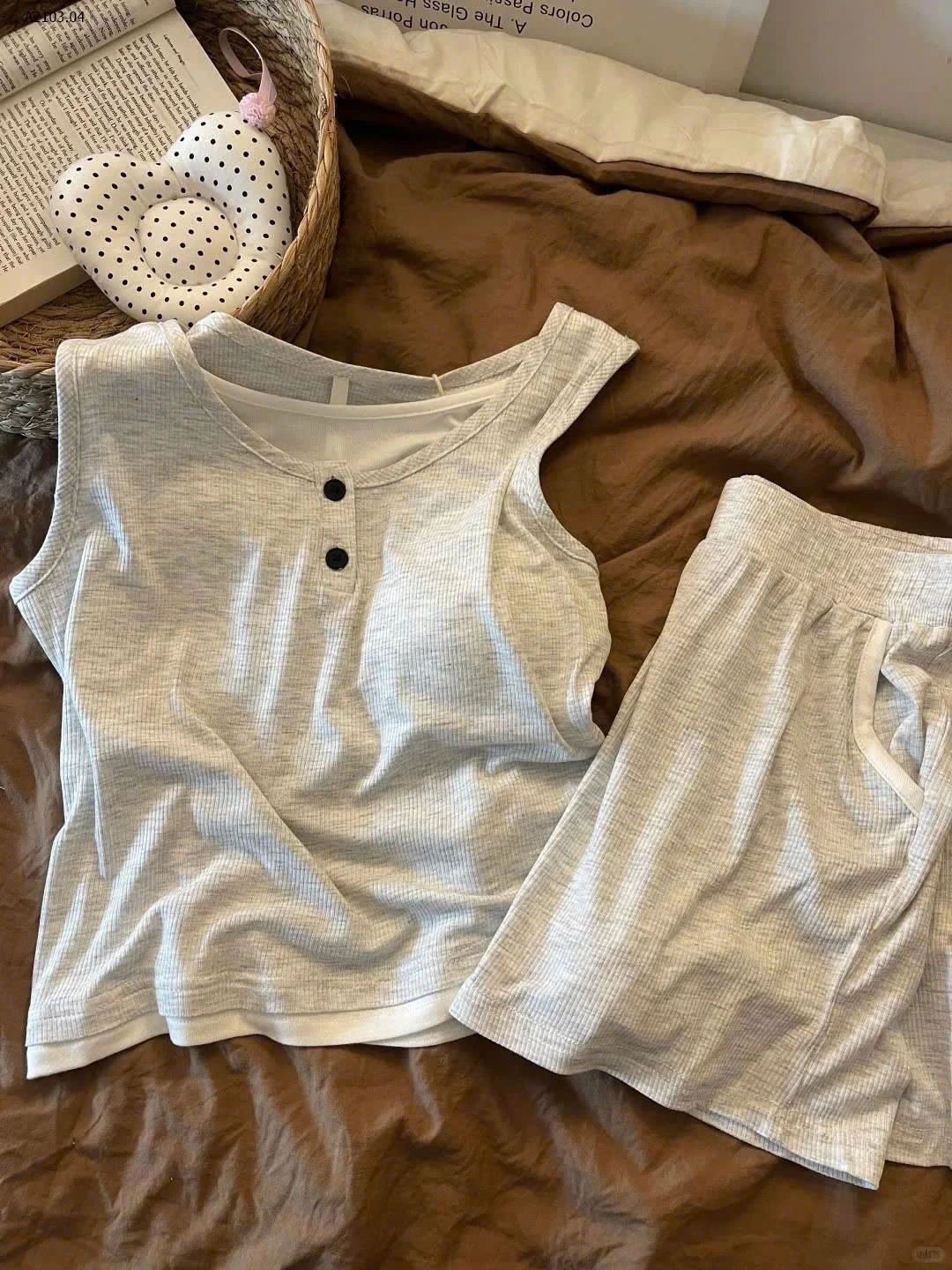 BỘ SÁT NÁCH MẶC NHÀ KÈM ĐỆM NGỰC CHO NỮ - sỉ 99k