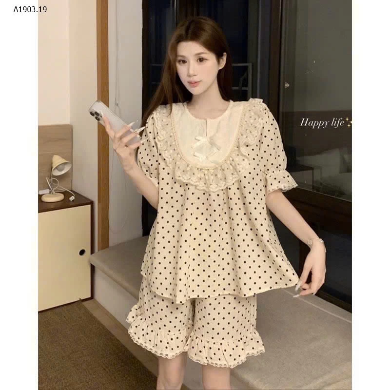 BỘ ĐỒ NGỦ CỘC TAY CHO NỮ - sỉ 128k