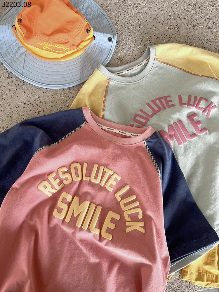 Áo thun tay raglan in chữ Elmo Baby gia si sz 90-150--- G.i.á 112k sz 160--- G.i.á 123k