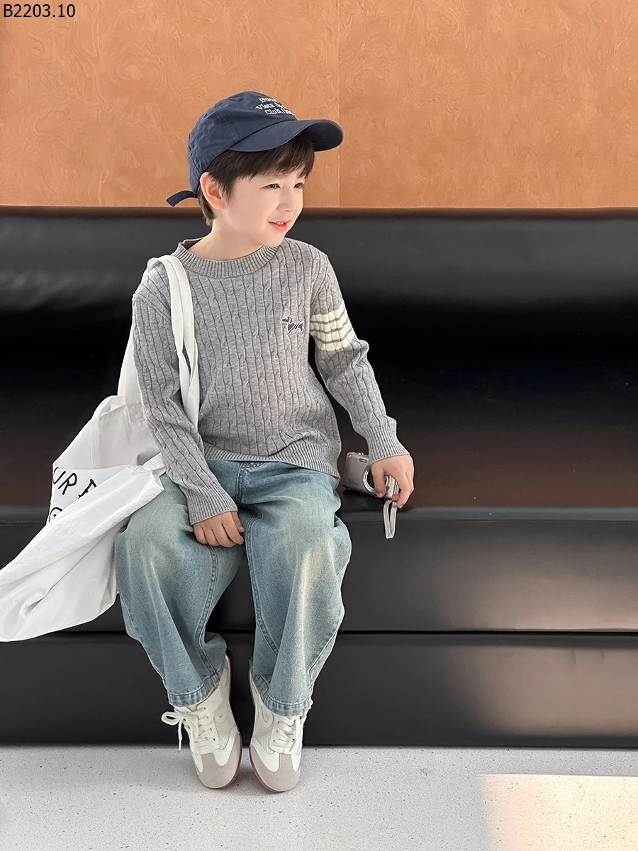 Quần jeans cotton mài kiểu retro cho trẻ Elmo Baby gia si sz 90-150--- G.i.á 195k sz 160--- G.i.á 210k