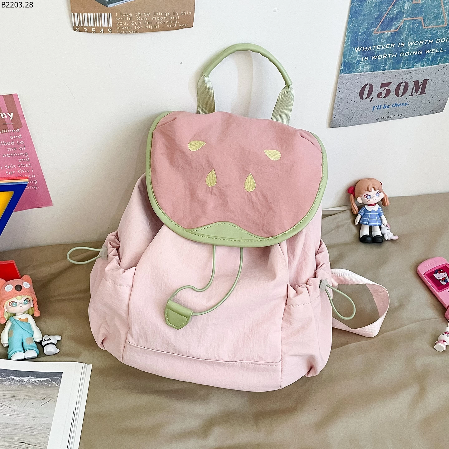 BALO VẢI HỌA TIẾT TRÁI CÂY CUTE sỉ 103k