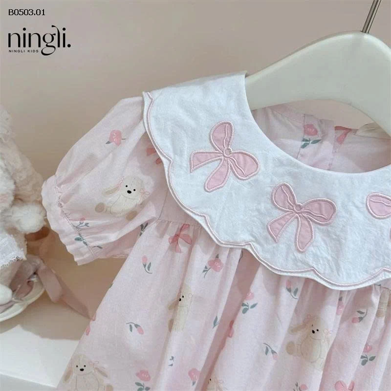 VÁY THỎ NƠ CỔ BÈO BÉ GÁI -Giá sỉ 115k