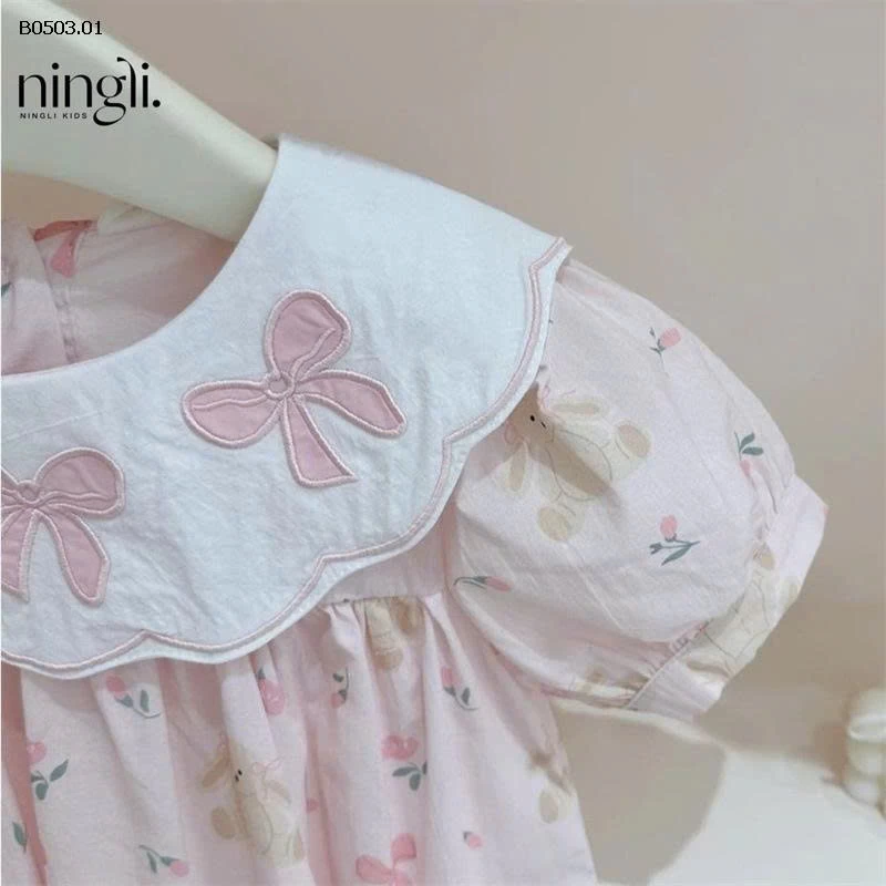 VÁY THỎ NƠ CỔ BÈO BÉ GÁI -Giá sỉ 115k