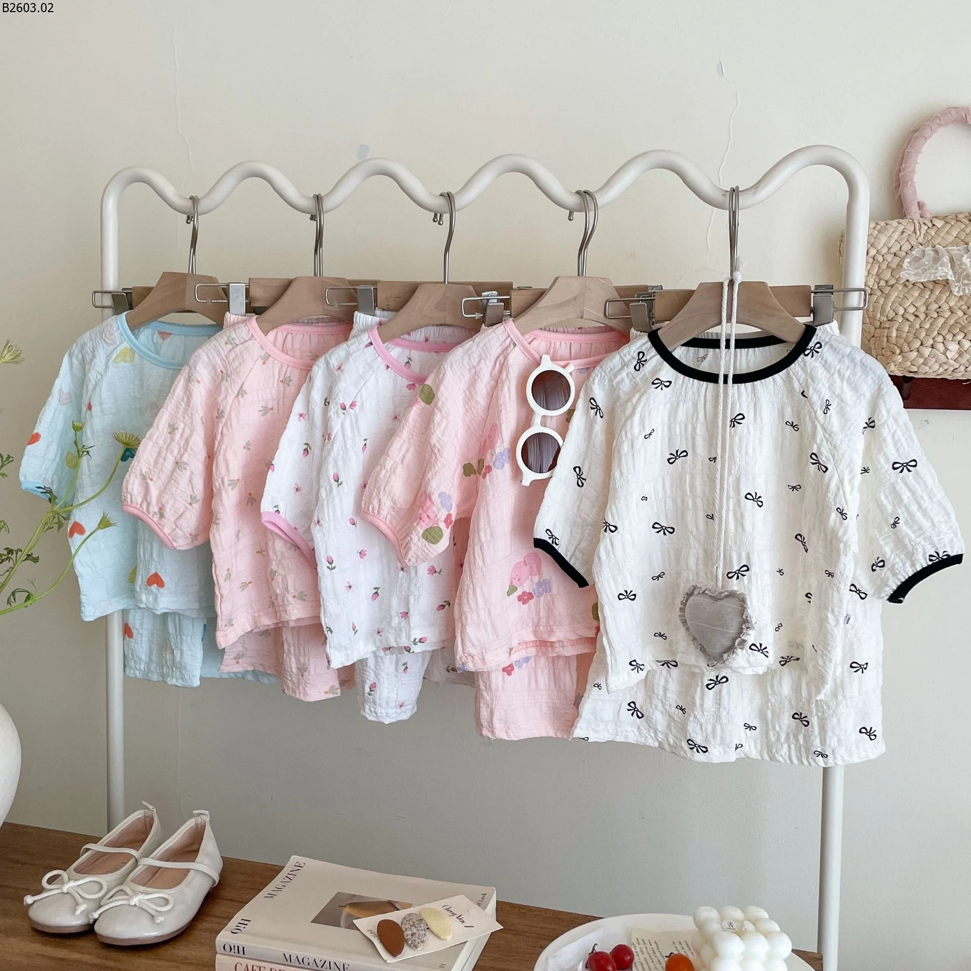 BỘ ĐỒ NGỦ NGẮN TAY CO DÃN CHO BÉ sỉ sz 80-110: 84k sz 120-150: 100k