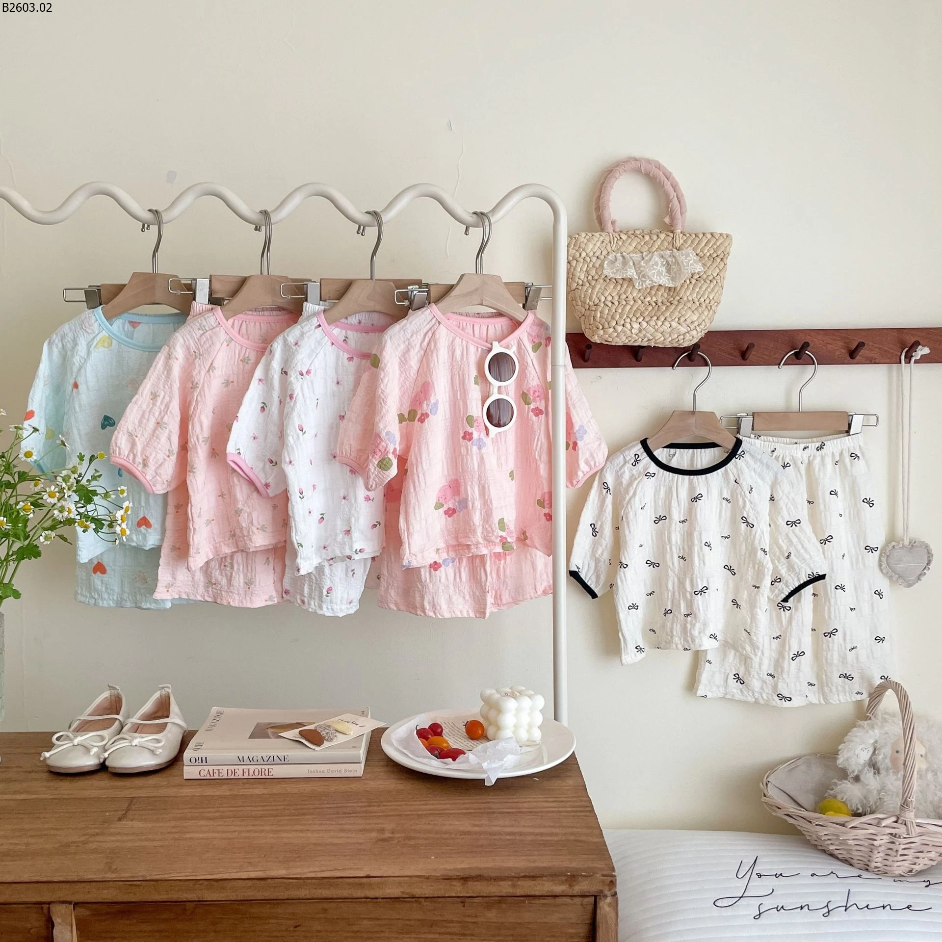 BỘ ĐỒ NGỦ NGẮN TAY CO DÃN CHO BÉ sỉ sz 80-110: 84k sz 120-150: 100k