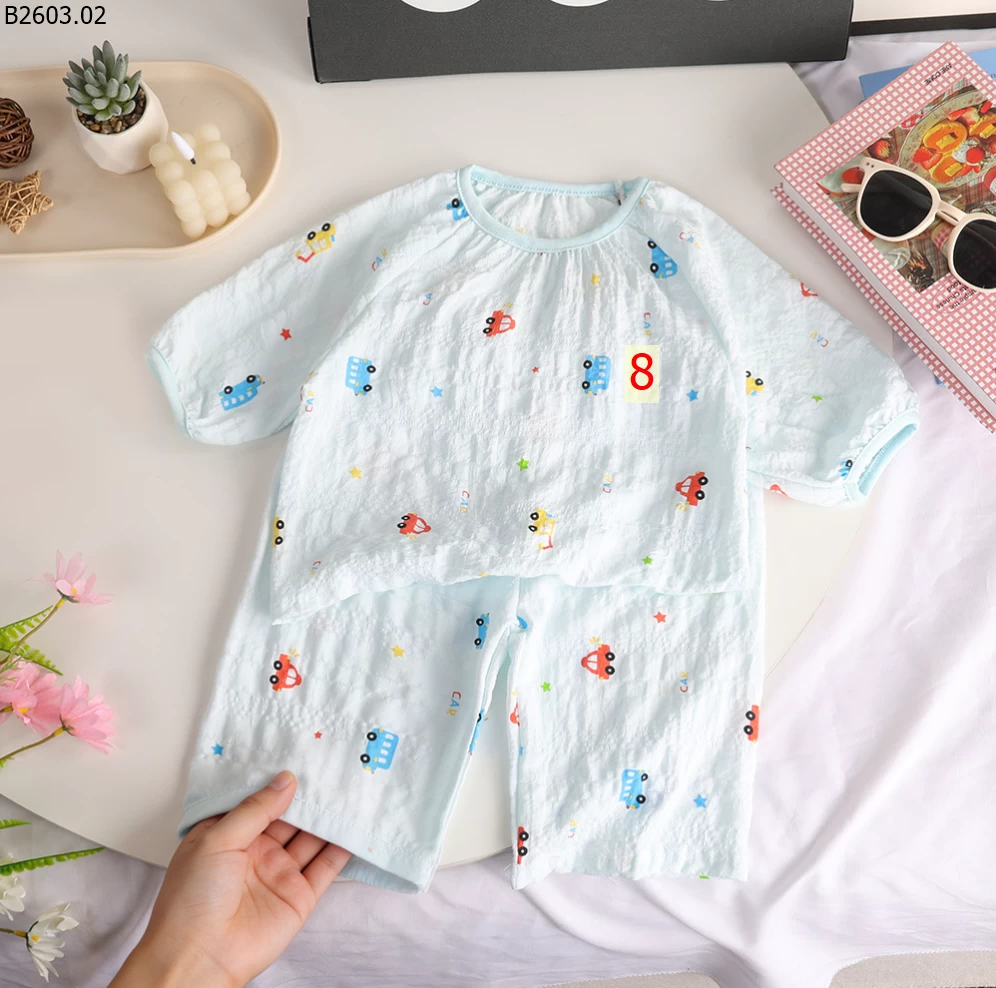 BỘ ĐỒ NGỦ NGẮN TAY CO DÃN CHO BÉ sỉ sz 80-110: 84k sz 120-150: 100k