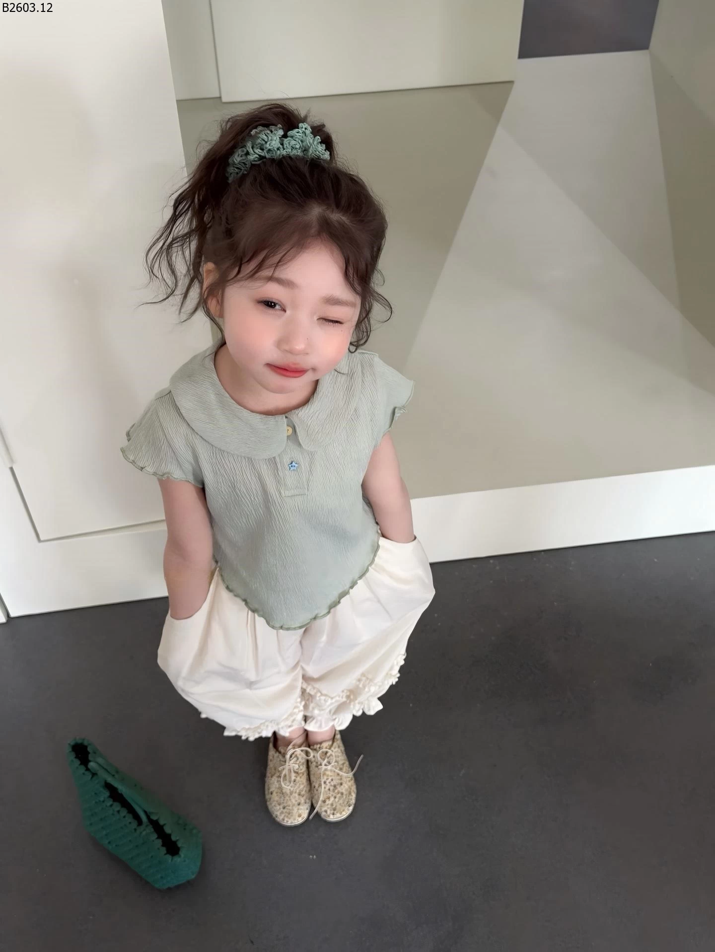 ÁO CỔ SEN MIX QUẦN VIỀN BÈO sỉ áo: 156k quần: 196k