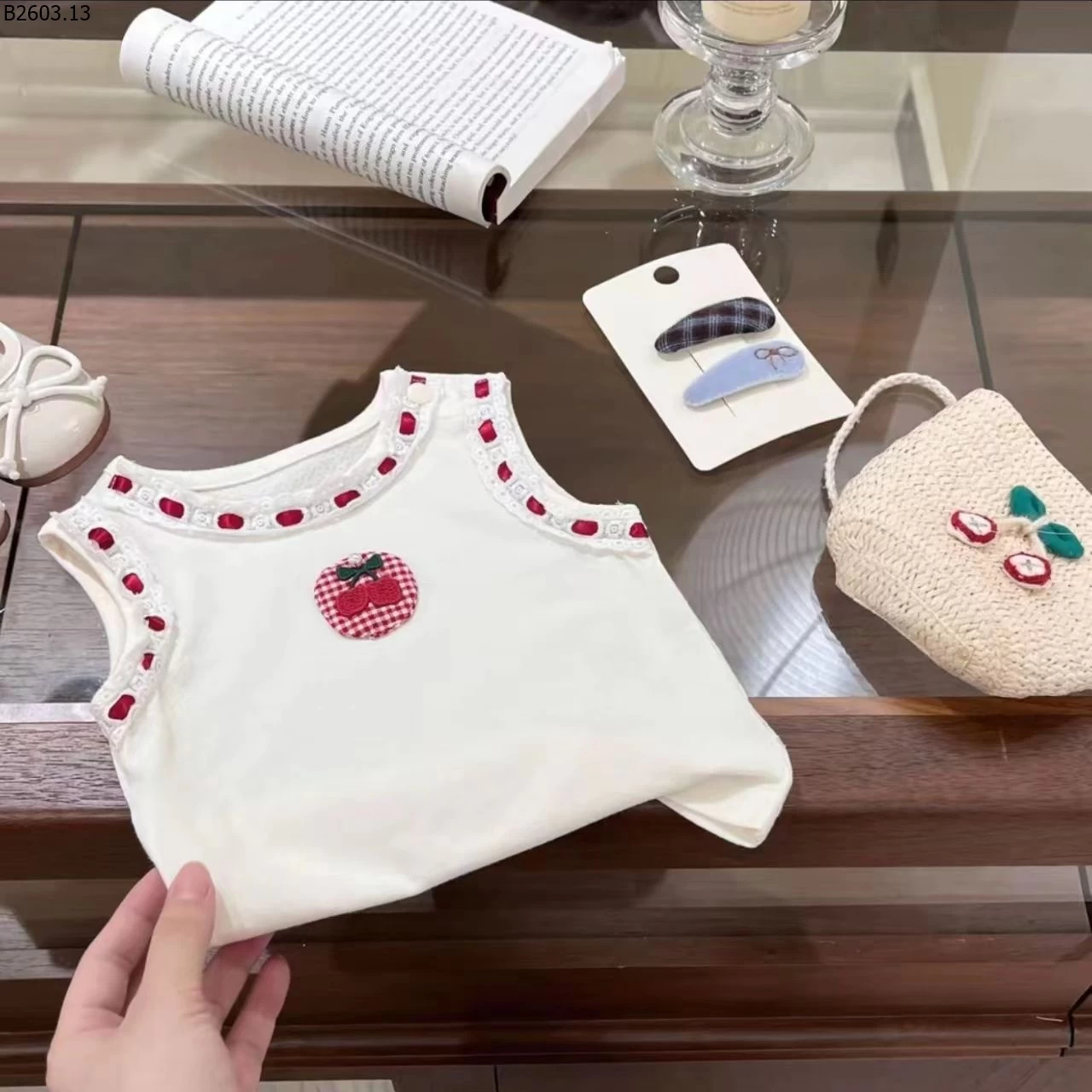 SET ÁO SÁT NÁCH MIX CHÂN VÁY KẺ CHO BG sỉ 240k