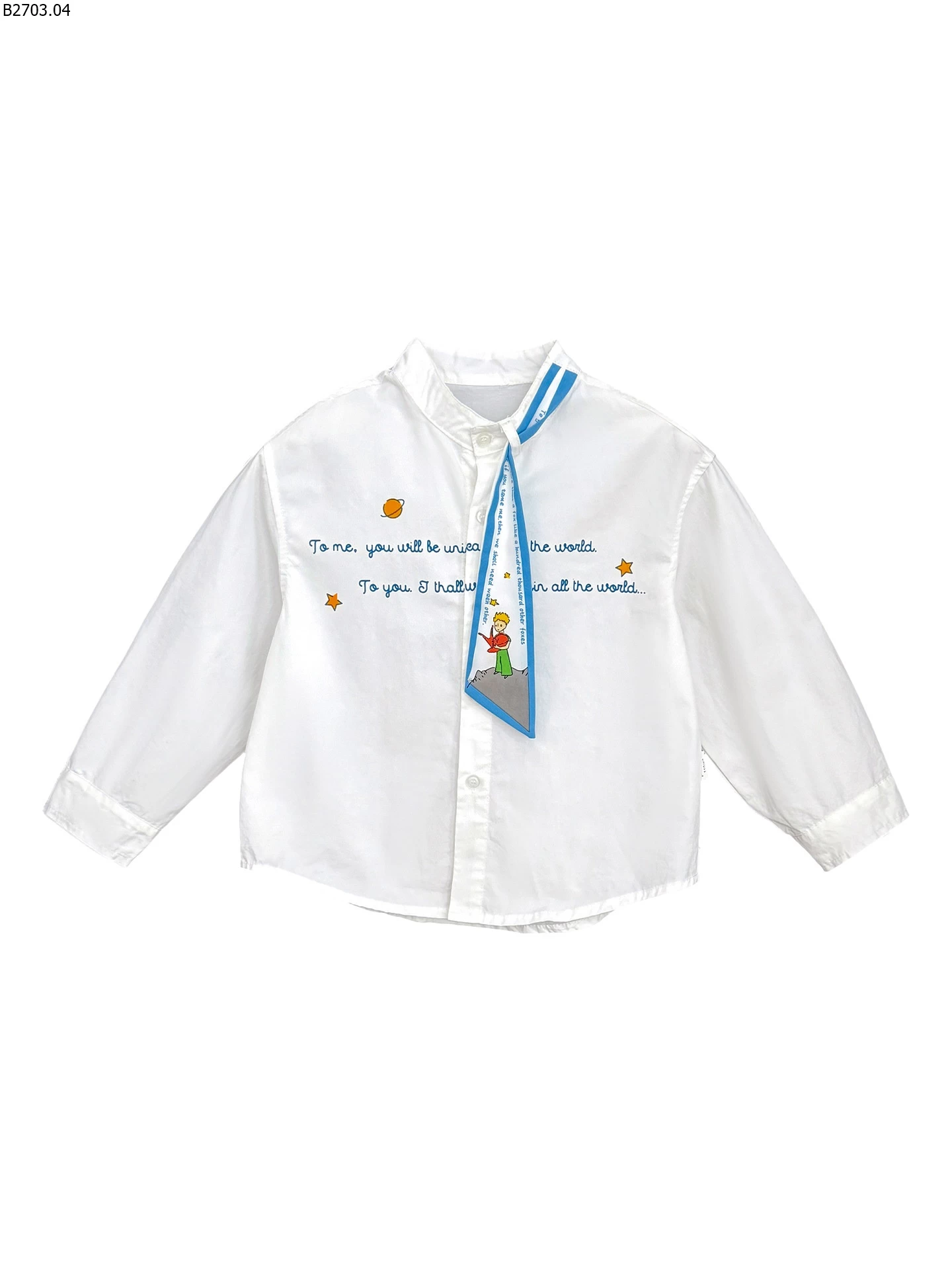 ÁO SƠ MI PHỐI CHỮ CHO BT gia si 173k