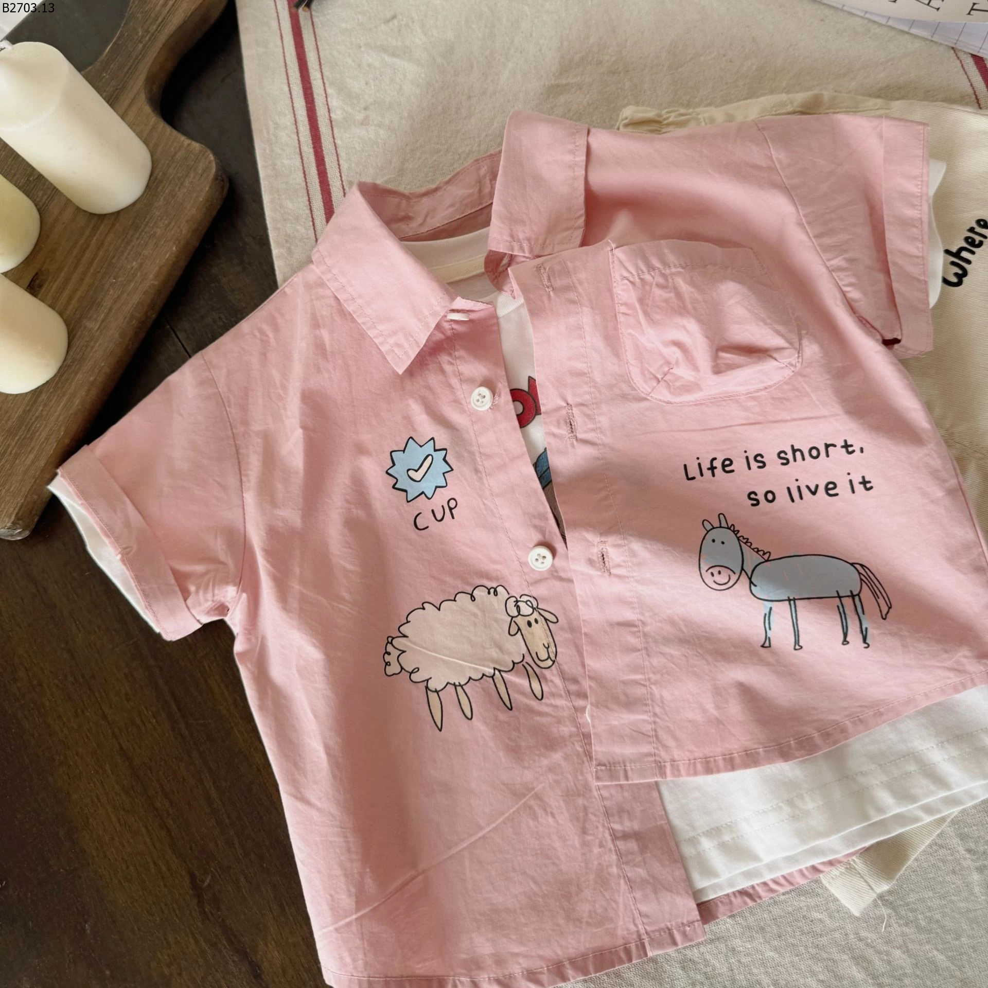 SET ĐỒ DỄ THƯƠNG CHO BÉ gia si áo --- G.i.á 123k quần --- G.i.á 135k