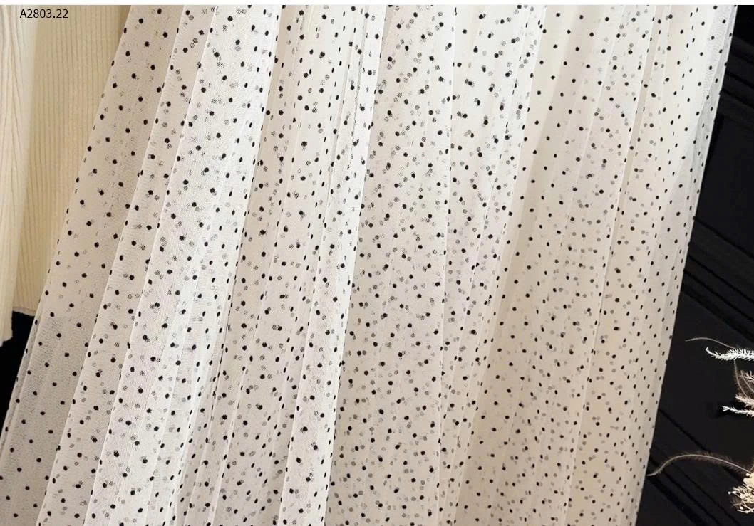 CHÂN VÁY VOAN CHẤM BI DÁNG DÀI ANNA - sỉ 213k