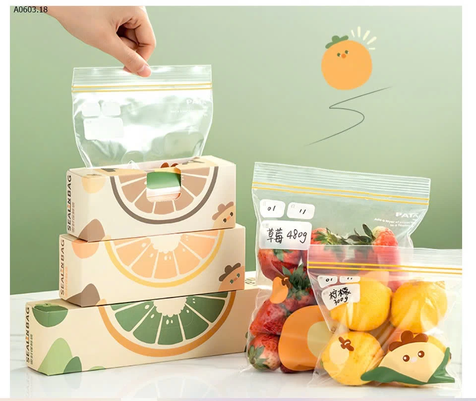 SÉT 3H TÚI ZIP TRỮ THỰC PHẨM- Giá sỉ 98k/set 3 hộp
