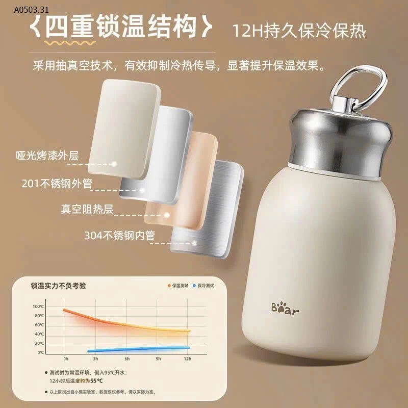 BÌNH GIỮ NHIỆT MINI BEAR 300ML - sỉ 165k