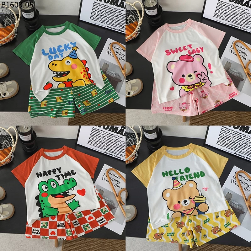 BỘ CỘC HOẠT HÌNH PHỐI MÀU giá sỉ sz 73-100 ---- Giá 75k sz 110-130 --- Giá 88k