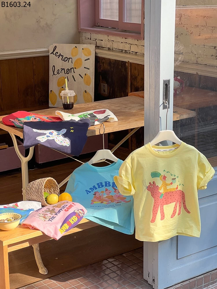 Áo thun trẻ em Elmo phong cách Hàn Quốc mùa hè 2026 NHÀ AMBB giá sỉ sz 90-150 : 129k sz 160 : 139k sz 170 : 149k