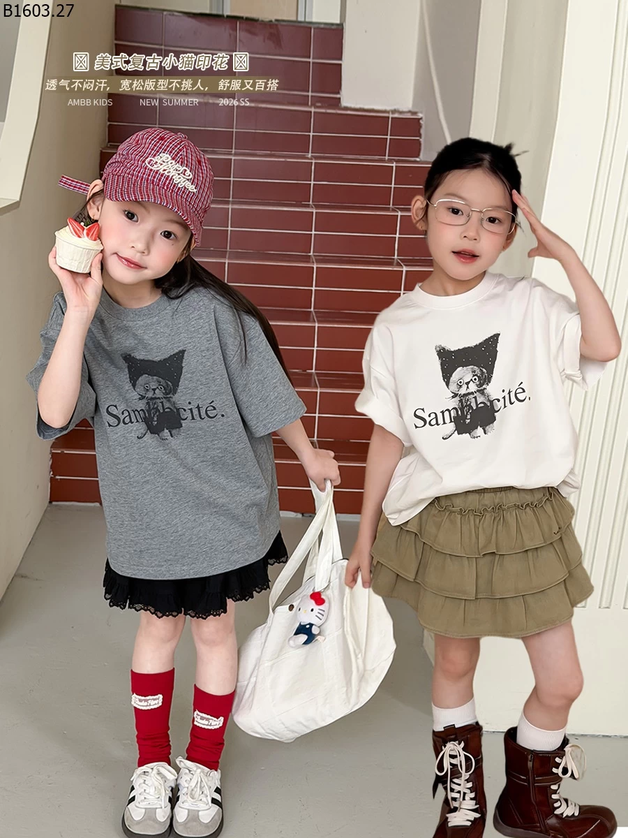 Áo thun ngắn tay kiểu Mỹ thời trang dáng rộng NHÀ AMBB giá sỉ sz 100-150 : 149k sz 160 : 159k sz 170 : 163k