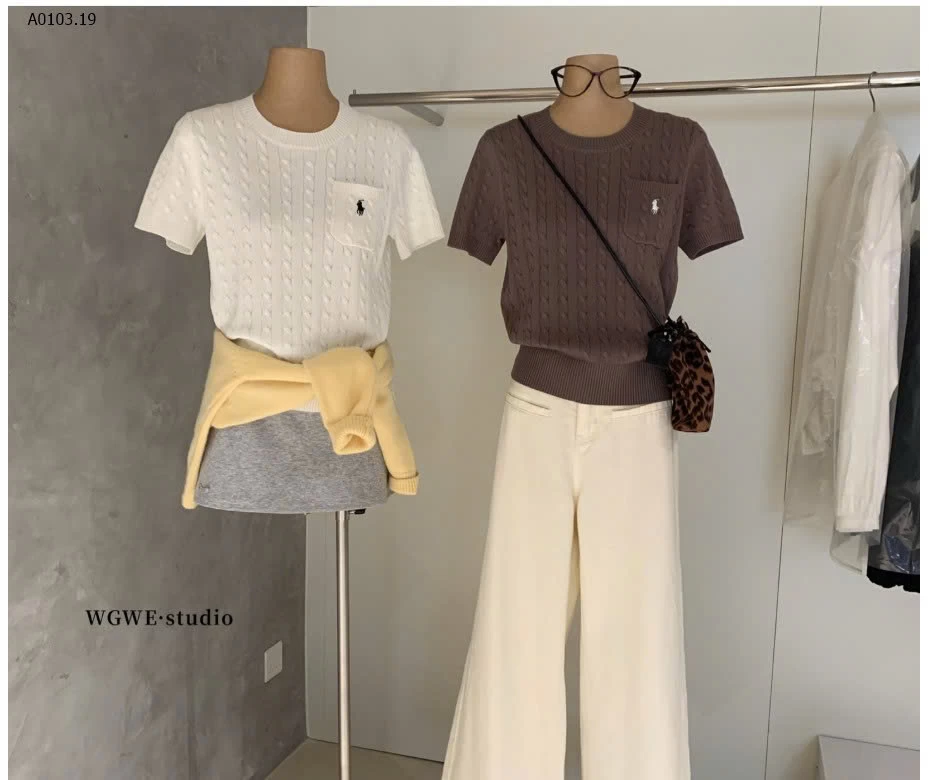 ÁO LEN THÊU NGỰA W.G.W.E- sỉ 259k