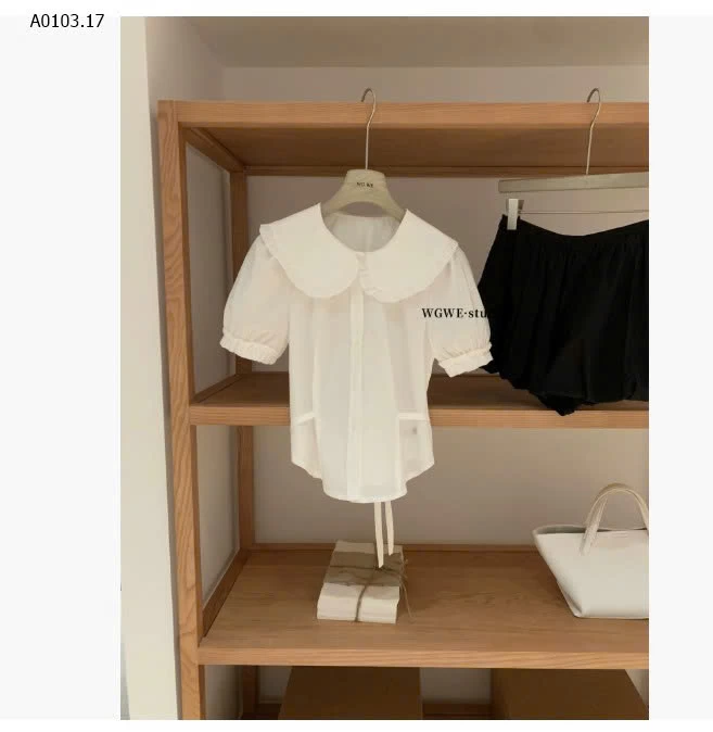 ÁO SƠ MI CỔ BÚP BÊ W.G.W.E - sỉ 258k