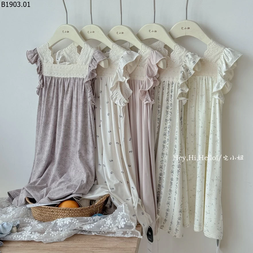 Áo ngủ ren tay bồng Yasel cho trẻ em giá sỉ 165k