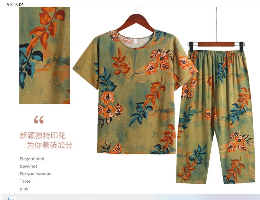 BỘ ĐỒ LANH HÈ TRUNG NIÊN - sỉ 114k