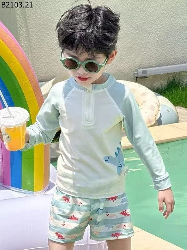 BỘ BƠI CHO BÉ TRAI KÈM MŨ gia si 129k