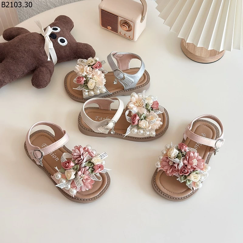 SANDAL HOA QUAI DÁN CHO BG giá sỉ sz 23-28 --- G.i.á 164k sz 29-34 --- G.i.á 174k
