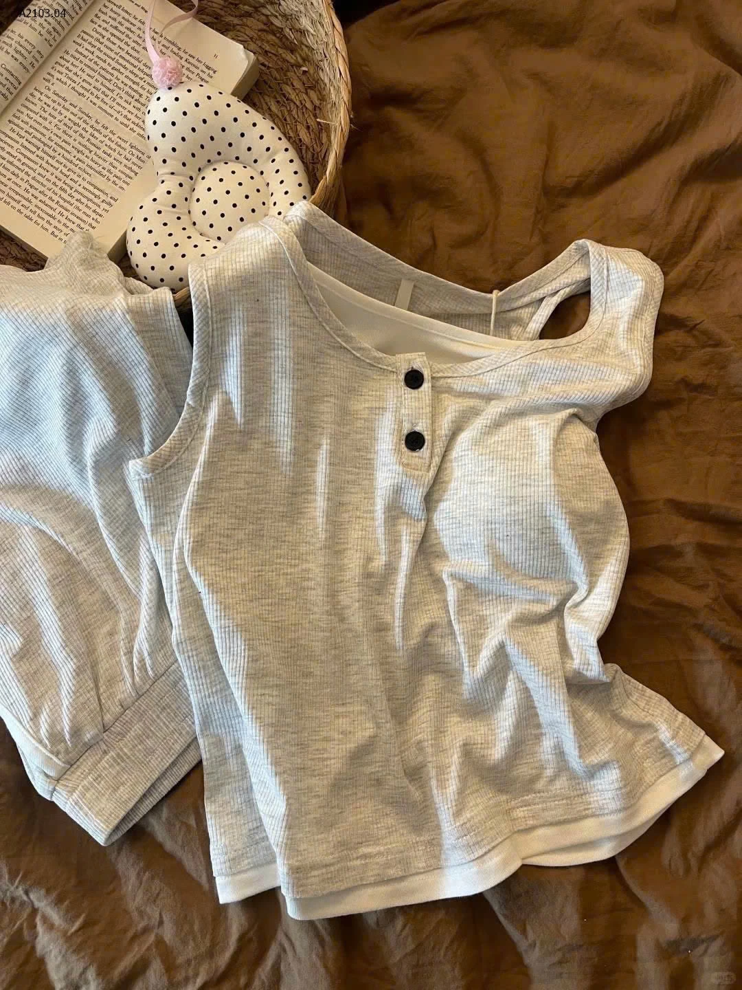 BỘ SÁT NÁCH MẶC NHÀ KÈM ĐỆM NGỰC CHO NỮ - sỉ 99k